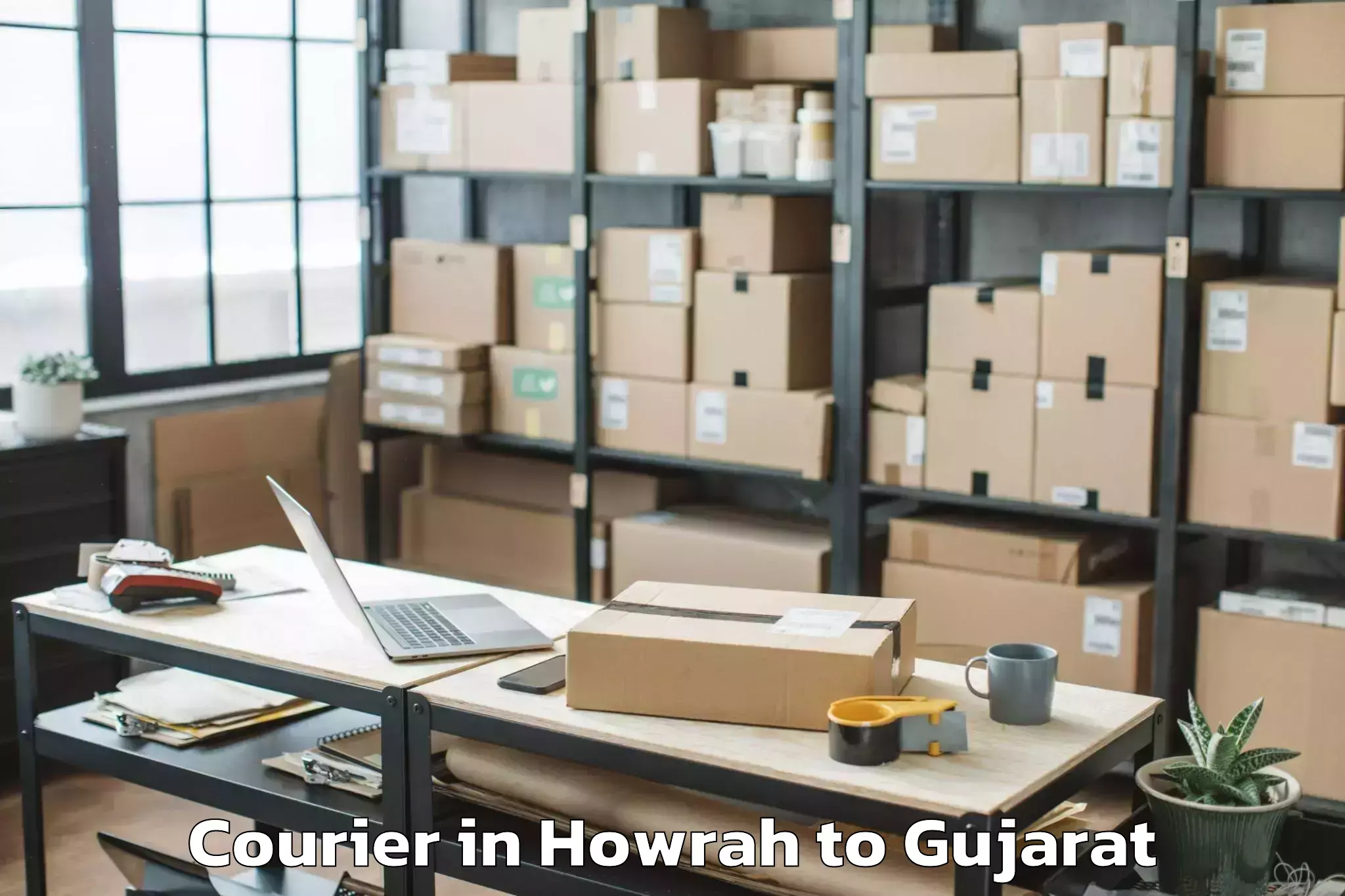 Easy Howrah to Dhandhuka Courier Booking